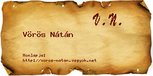 Vörös Nátán névjegykártya