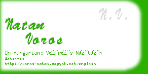 natan voros business card